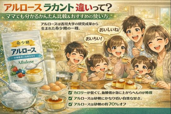 アルロース ラカント 違いって？ママでも分かるかんたん比較＆おすすめの使い方