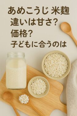 あめこうじ 米麹 違いは甘さ？価格？子どもに合うのは