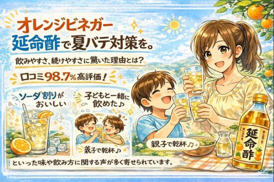 オレンジビネガー 延命酢で夏バテ対策を。飲みやすさ、続けやすさに驚いた理由とは？