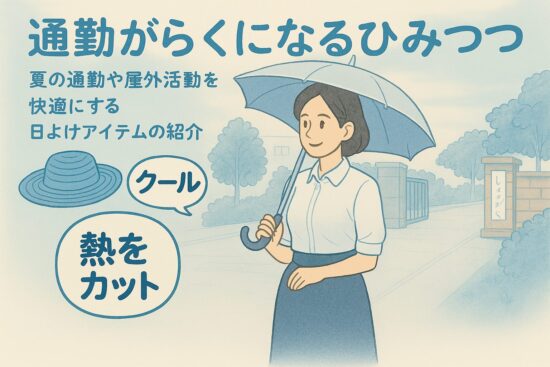 ムーンバット 断熱パラソルで通勤が快適に