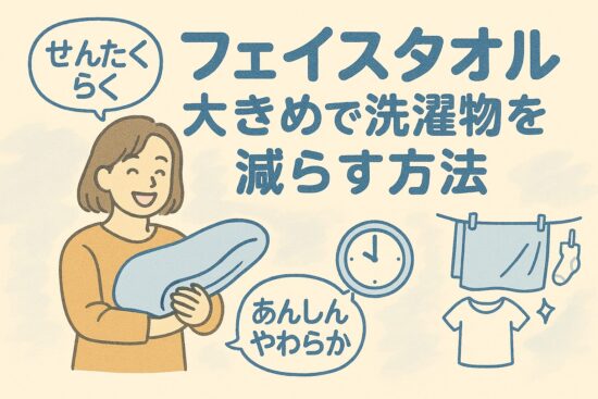 フェイスタオル 大きめで洗濯物を減らす方法