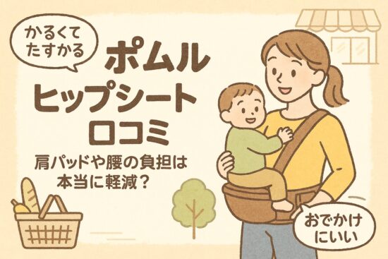 ポムル ヒップシート 口コミ｜肩パッドや腰の負担は本当に軽減？